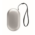 Aluminium electric hand warmer, matt silver