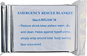 Aluminium foil isolation blanket. Packaged in a polybag.