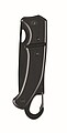 Aluminium foldable knife with carabiner
