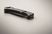 Aluminium foldable knife with carabiner