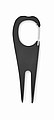 Aluminium golf divot tool