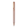 Aluminium push pen, shiny metalic