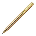 Aluminium push pen, shiny metalic