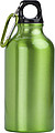 Aluminium water flask (400 ml) with carabiner.