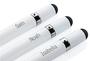 Aluminum inkless pen with eraser