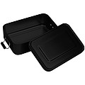 Aluminum lunch box with closure