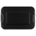 Aluminum lunch box with closure