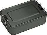 Aluminum lunch box with closure
