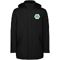America kids padded parka jacket, solid black