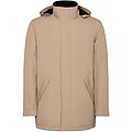America mens padded parka jacket, dark sand