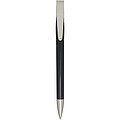 Ana recycled plastic ballpoint pen (blue ink), solid black
