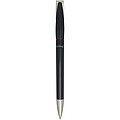 Ana recycled plastic ballpoint pen (blue ink), solid black