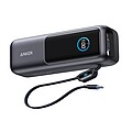Anker Power Bank 25.000 mah 165W, Built-in retractable cable, grey