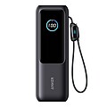 Anker Power Bank 25.000 mah 165W, Built-in retractable cable, grey