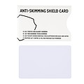 Anti-skimming shield card, white