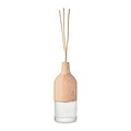 Aroma diffusor with 3 reed sticks. Beech wood top and glass. Fragrance Lily and Jasmine.