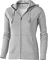 Arora womens full zip hoodie, grey melange, S