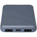 Asama 5000 mAh Type-C recycled plastic power bank, hale blue