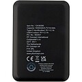 Asama 5000 mAh Type-C recycled plastic power bank, solid black