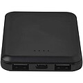 Asama 5000 mAh Type-C recycled plastic power bank, solid black