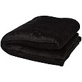 Ashen GRS recycled sherpa blanket, solid black