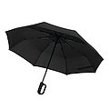 Automatic open/close windproof pocket umbrella, black