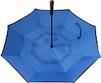 Automatic, reversible, twin-layer umbrella