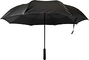 Automatic, reversible, twin-layer umbrella