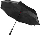 Automatic, reversible, twin-layer umbrella