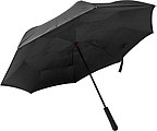 Automatic, reversible, twin-layer umbrella