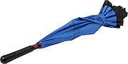 Automatic, reversible, twin-layer umbrella