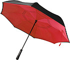 Automatic, reversible, twin-layer umbrella