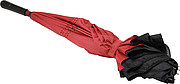 Automatic, reversible, twin-layer umbrella
