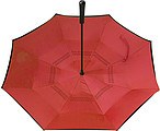Automatic, reversible, twin-layer umbrella