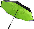 Automatic, reversible, twin-layer umbrella