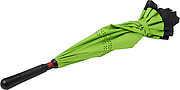 Automatic, reversible, twin-layer umbrella