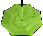 Automatic, reversible, twin-layer umbrella