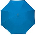 Automatic stick umbrella with polyester - pongee canopy and pouch,colour azure blue