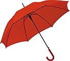 Automatic umbrella, plastic handle, red