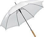 Automatic walking-stick umbrella, white
