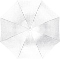 Automatic walking-stick umbrella, white