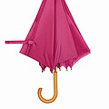 Automatic woodens.umbrella, pink