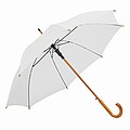 Automatic woodens umbrella, white