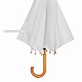 Automatic woodens umbrella, white