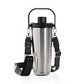 Avira Ayala RCS re-steel duosip lockable crossbody tumbler, silver
