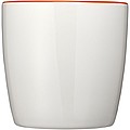 Aztec ceramic mug, white/orange