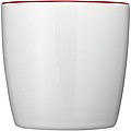 Aztec ceramic mug, white/red