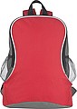 Backpack with side compartments, red