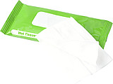 Bag with 10 wet tissues.Cobalt blue