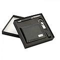 Ball pen key ring and wallet, black